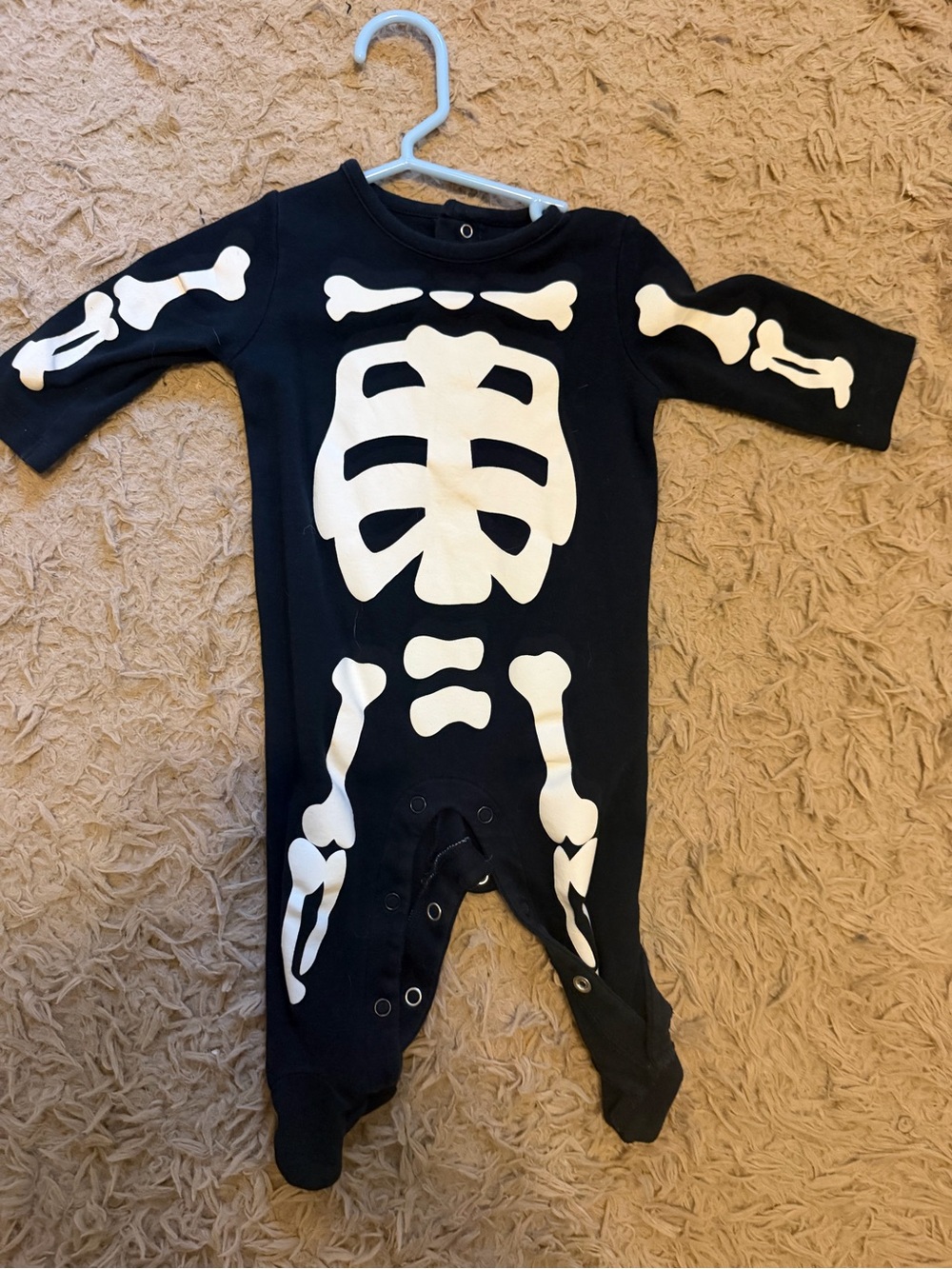 Carter's Black Footed Skeleton One-Piece